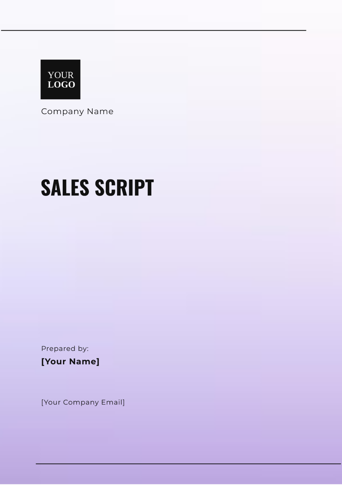 Free Sales Script Template - Edit Online & Download | Template.net