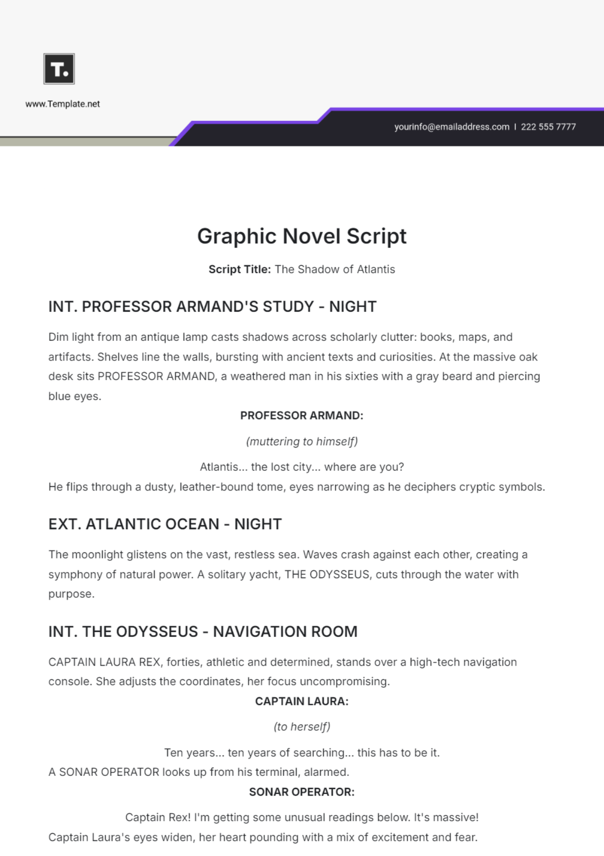 Graphic Novel Script Template - Edit Online & Download