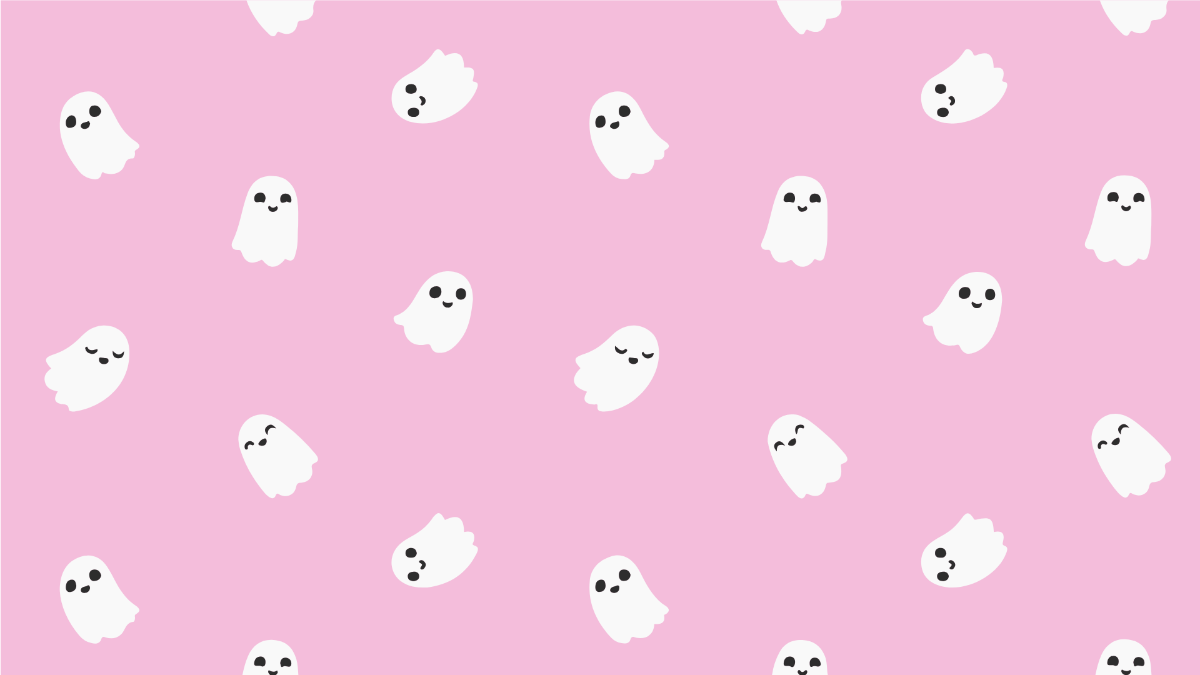 Free Pink Ghost Halloween Background
