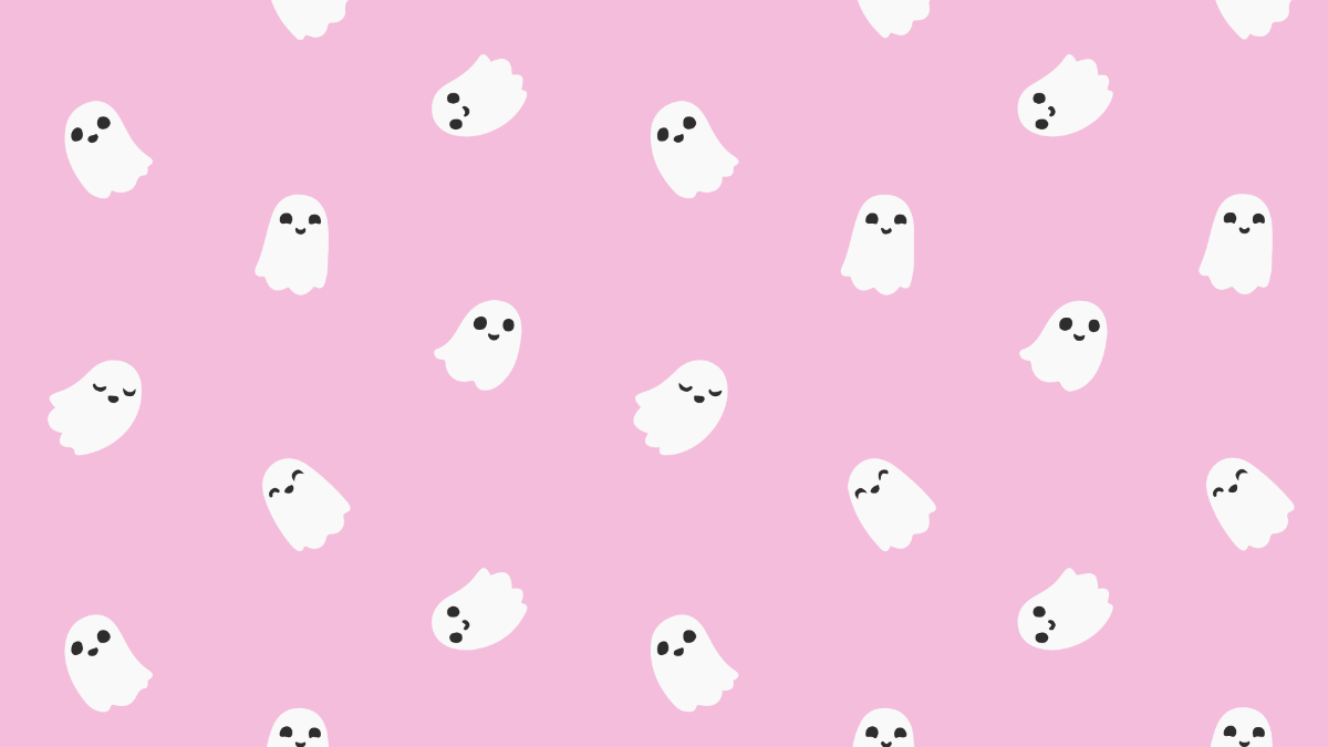 Pink Ghost Halloween Background Image - Edit Online  | Template.net