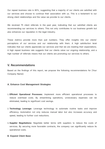 Free Law Firm Summary Report Template to Edit Online