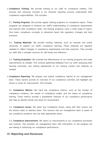 Free Law Firm Financial Reporting Procedure Template to Edit Online