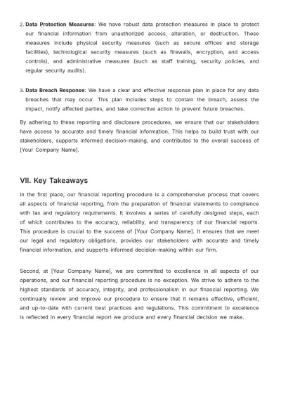 Free Law Firm Financial Reporting Procedure Template to Edit Online