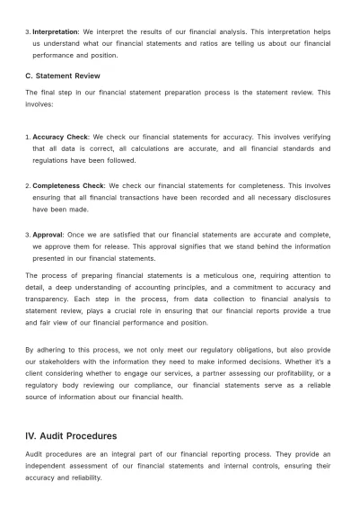 Free Law Firm Financial Reporting Procedure Template to Edit Online