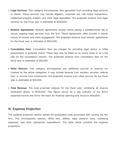 Free Law Firm Budget Report Template to Edit Online