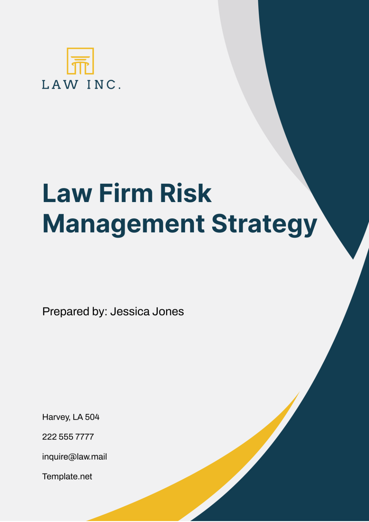 Law Firm Risk Management Strategy Template