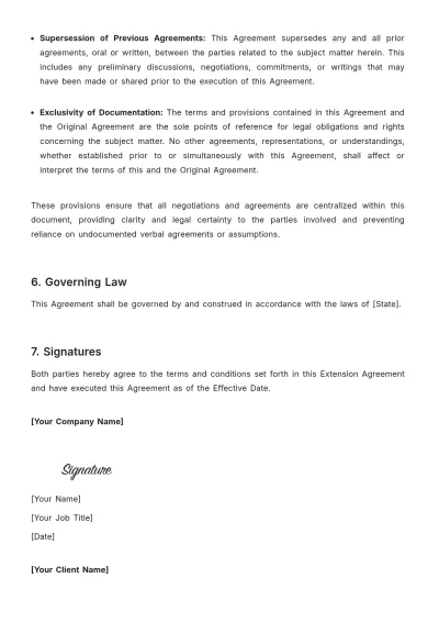 Free Law Firm Extension of Agreement Template to Edit Online