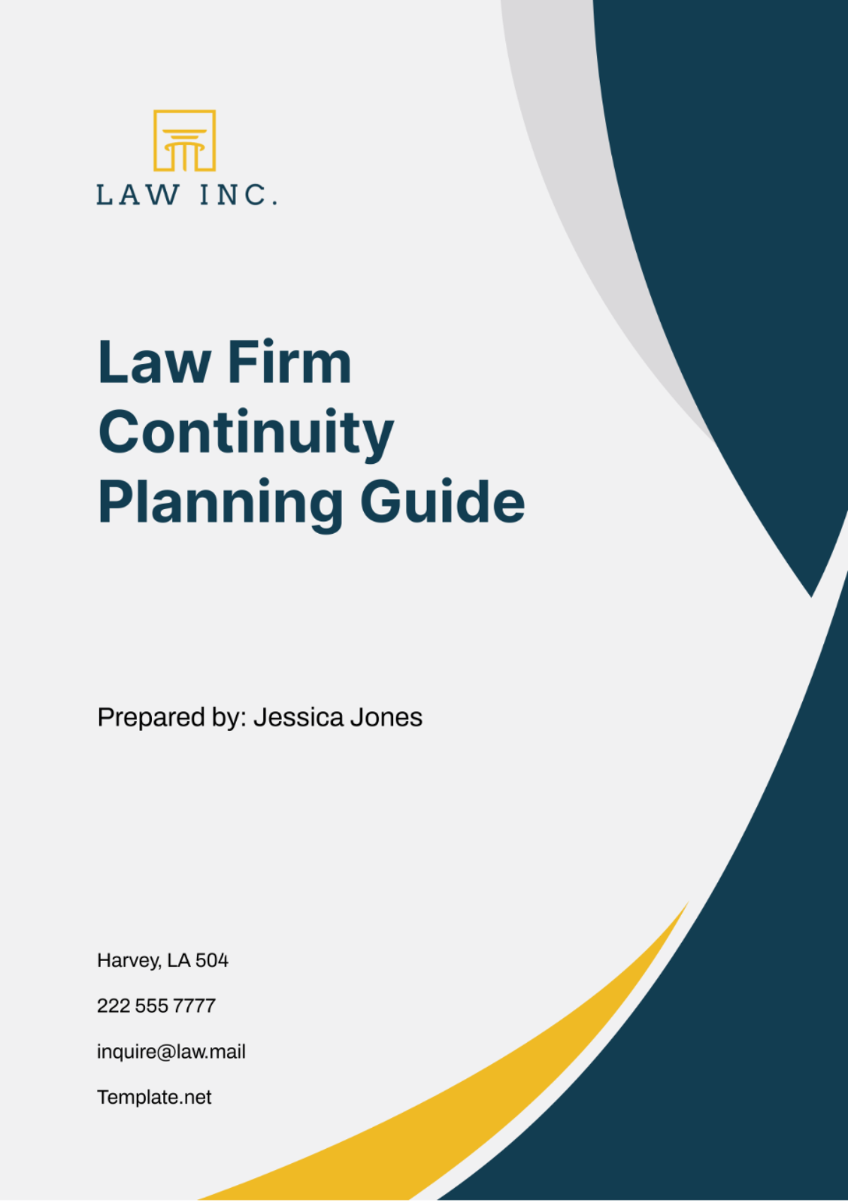 Free Law Firm Continuity Planning Guide Template