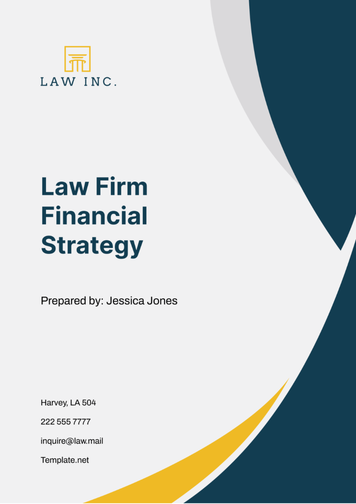 Law Firm Financial Strategy Template