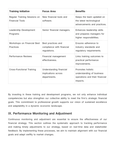 Free Law Firm Financial Strategy Template to Edit Online