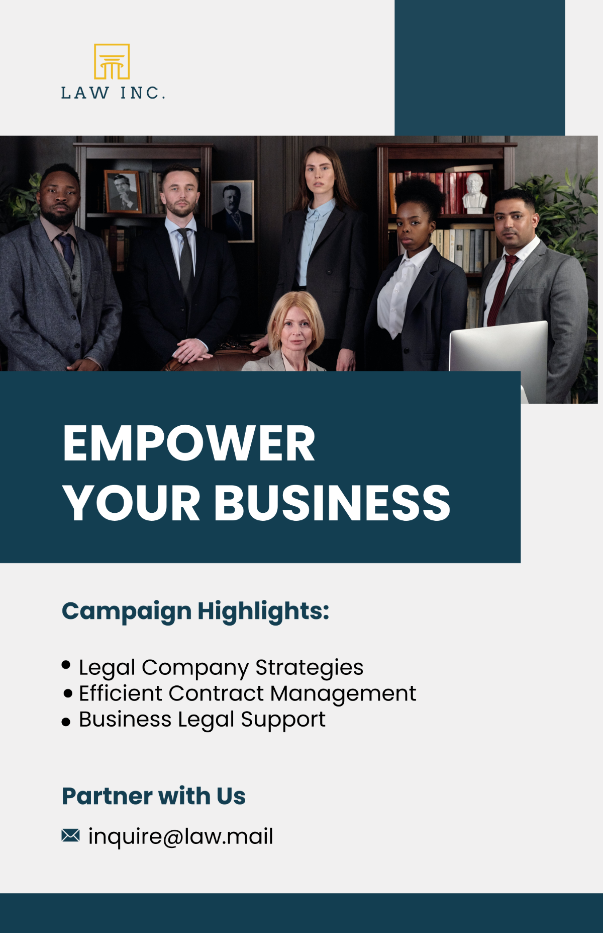 Law Firm Campaign Poster Template