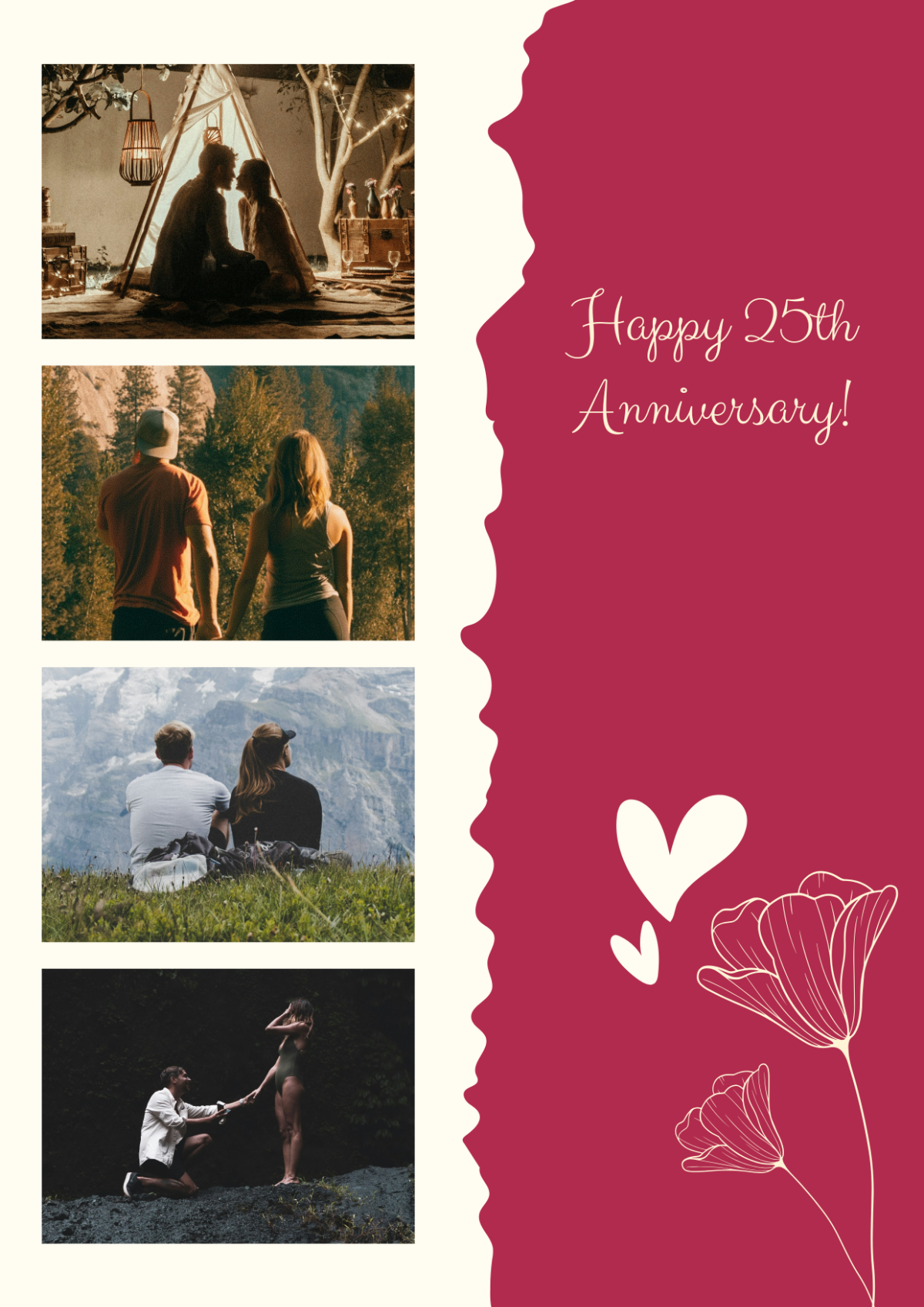 25Th Anniversary Photo Collage Template