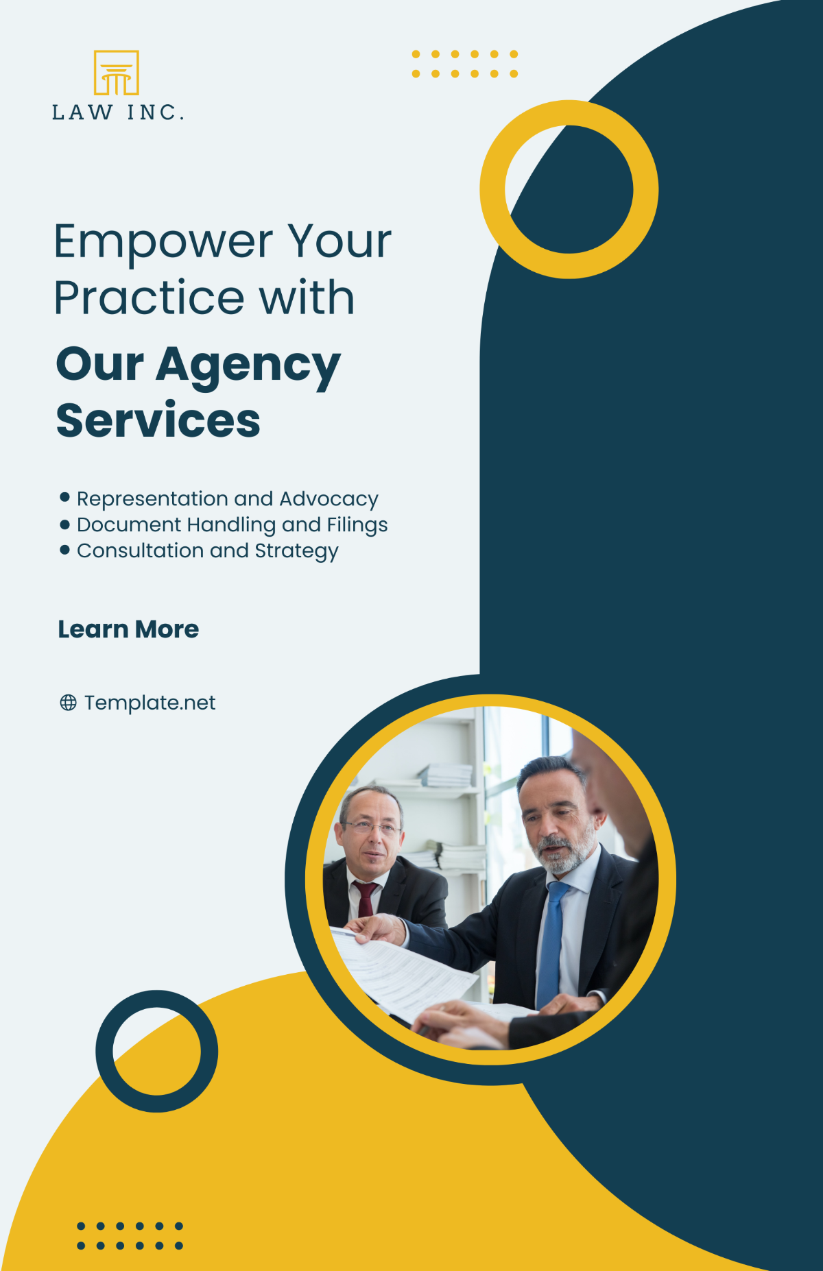 Law Firm Agency Poster Template