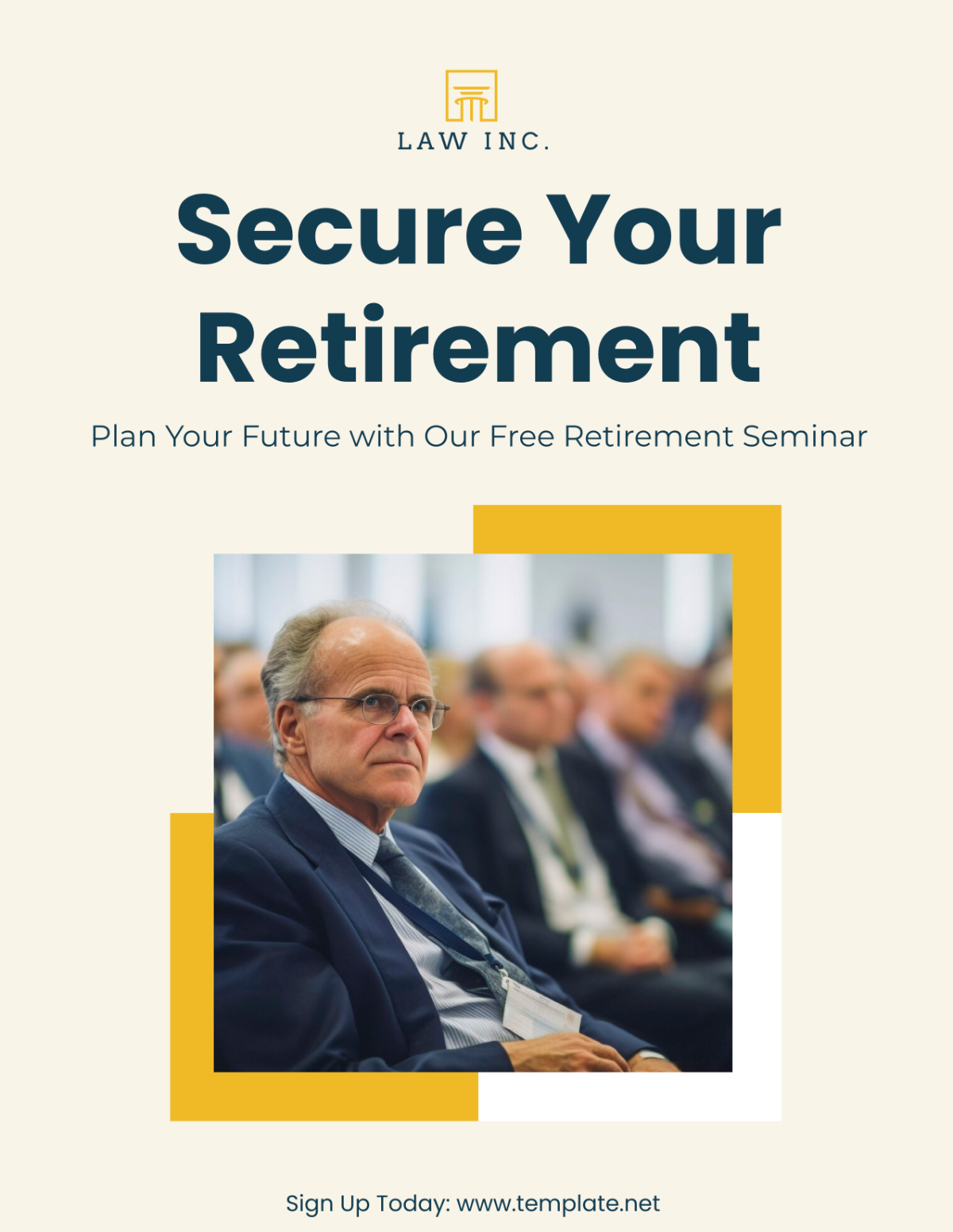 Law Firm Retirement Flyer Template