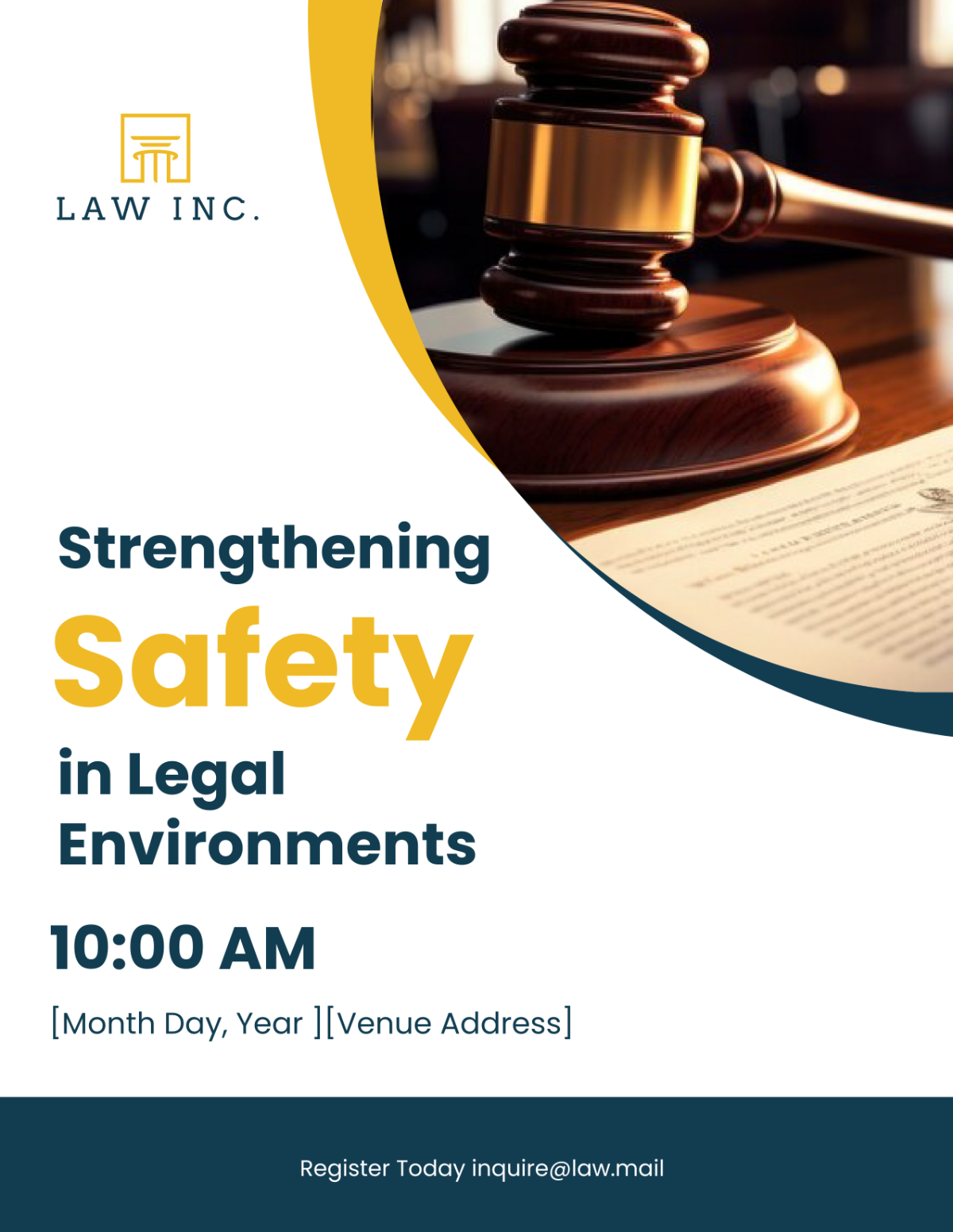Law Firm Safety Flyer Template