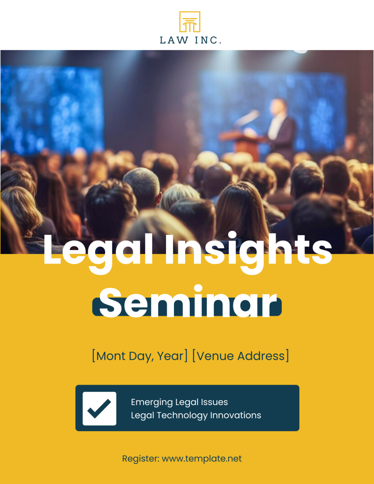 Law Firm Seminar Flyer Template
