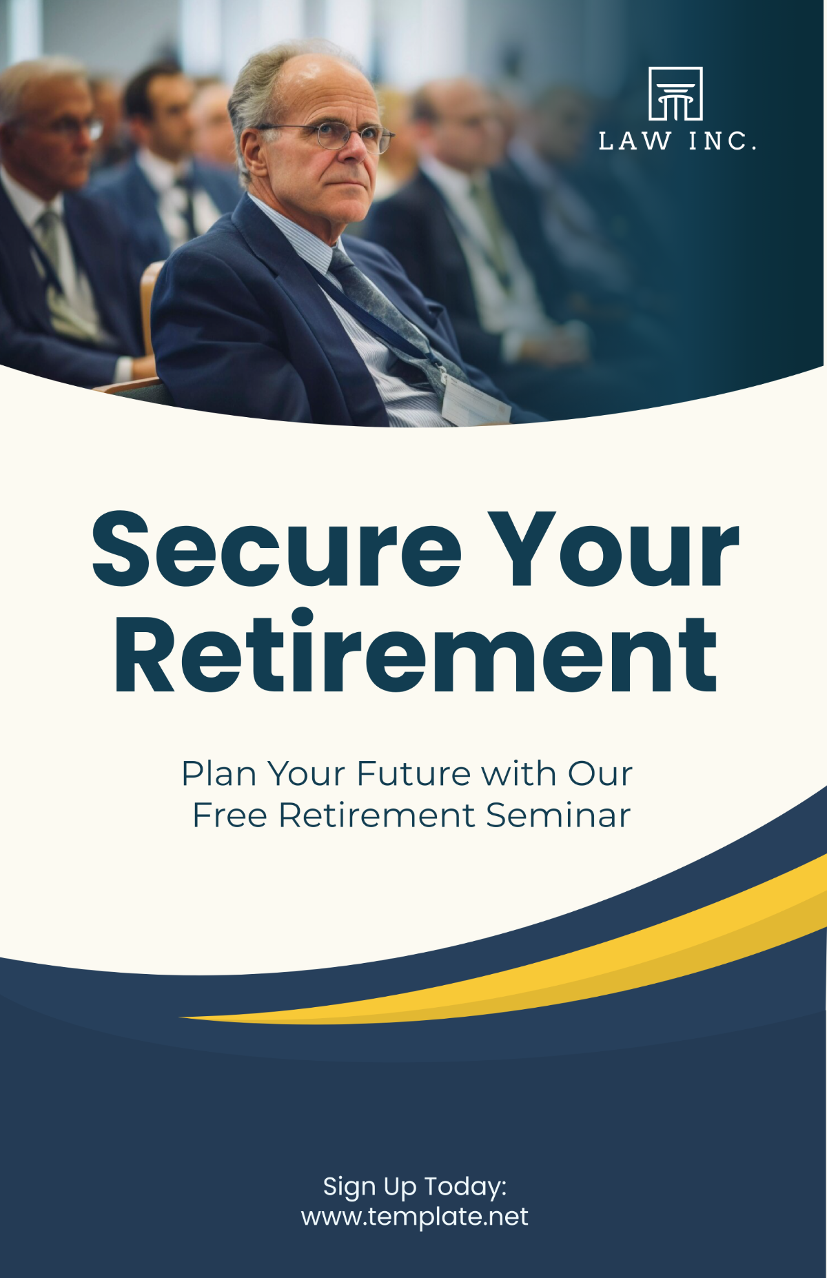 Law Firm Retirement Poster Template