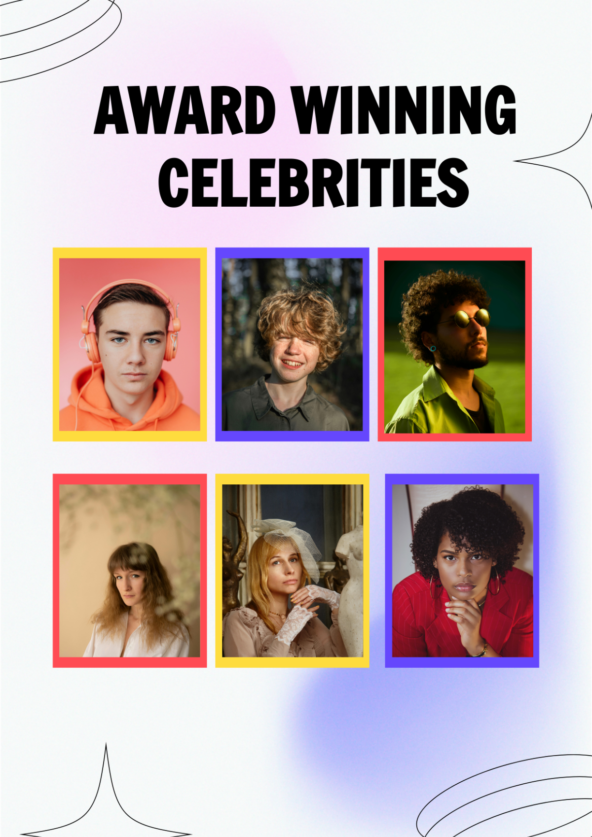 Celebrity Photo Collage Template