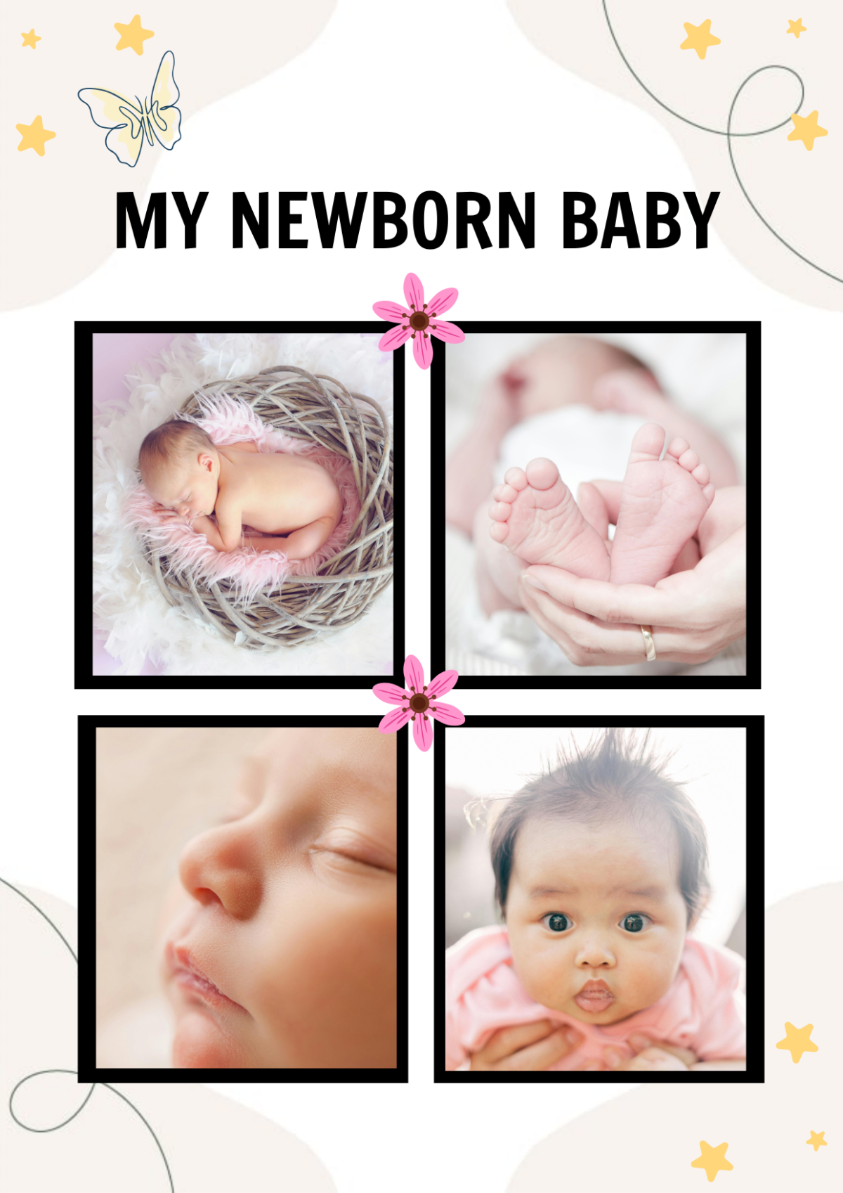 Newborn Photo Collage