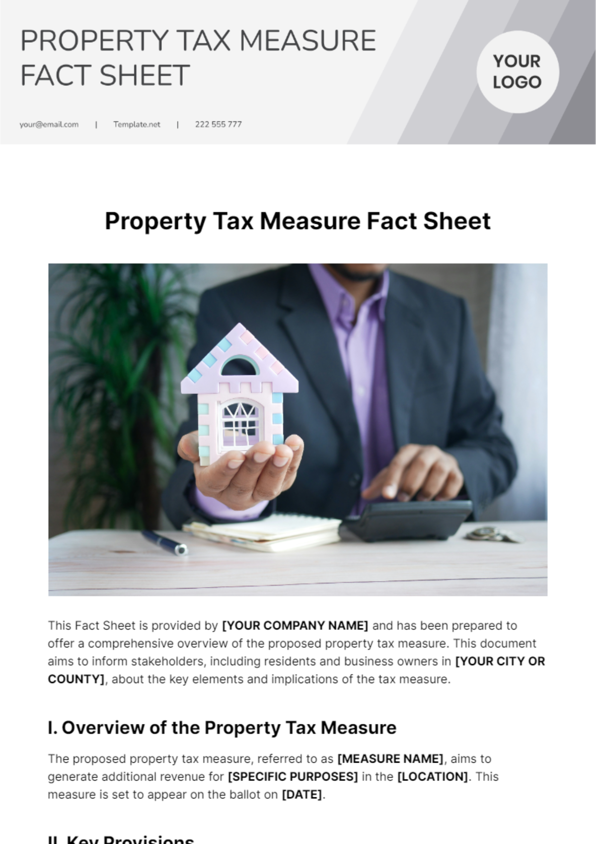 Property Tax Measure Fact Sheet Template