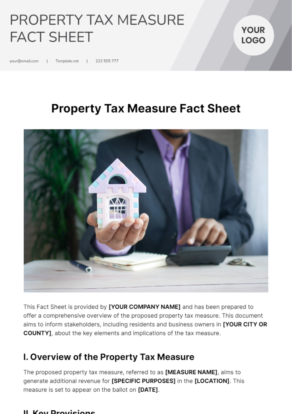 Property Tax Measure Fact Sheet Template - Edit Online & Download