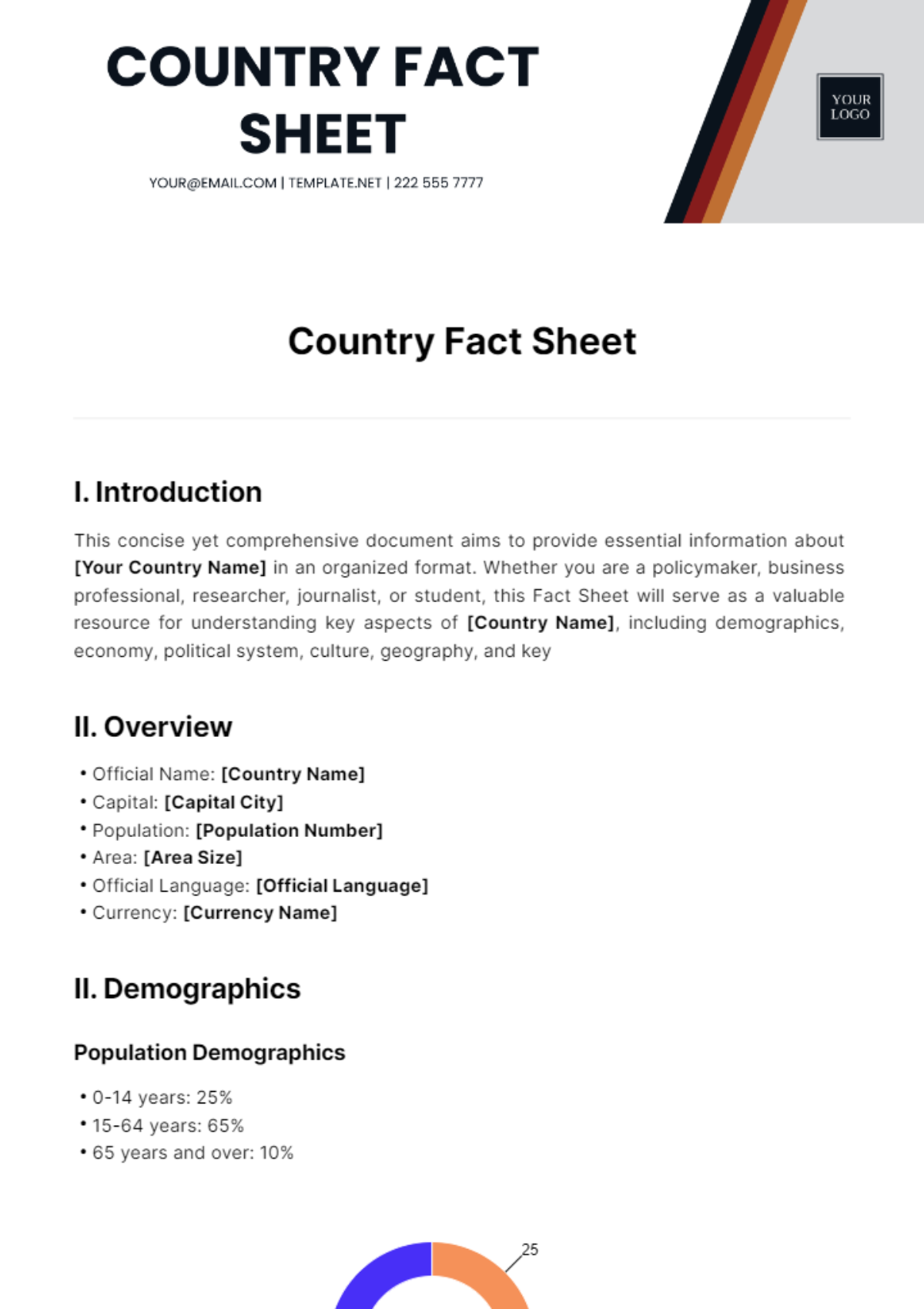 Country Fact Sheet Template