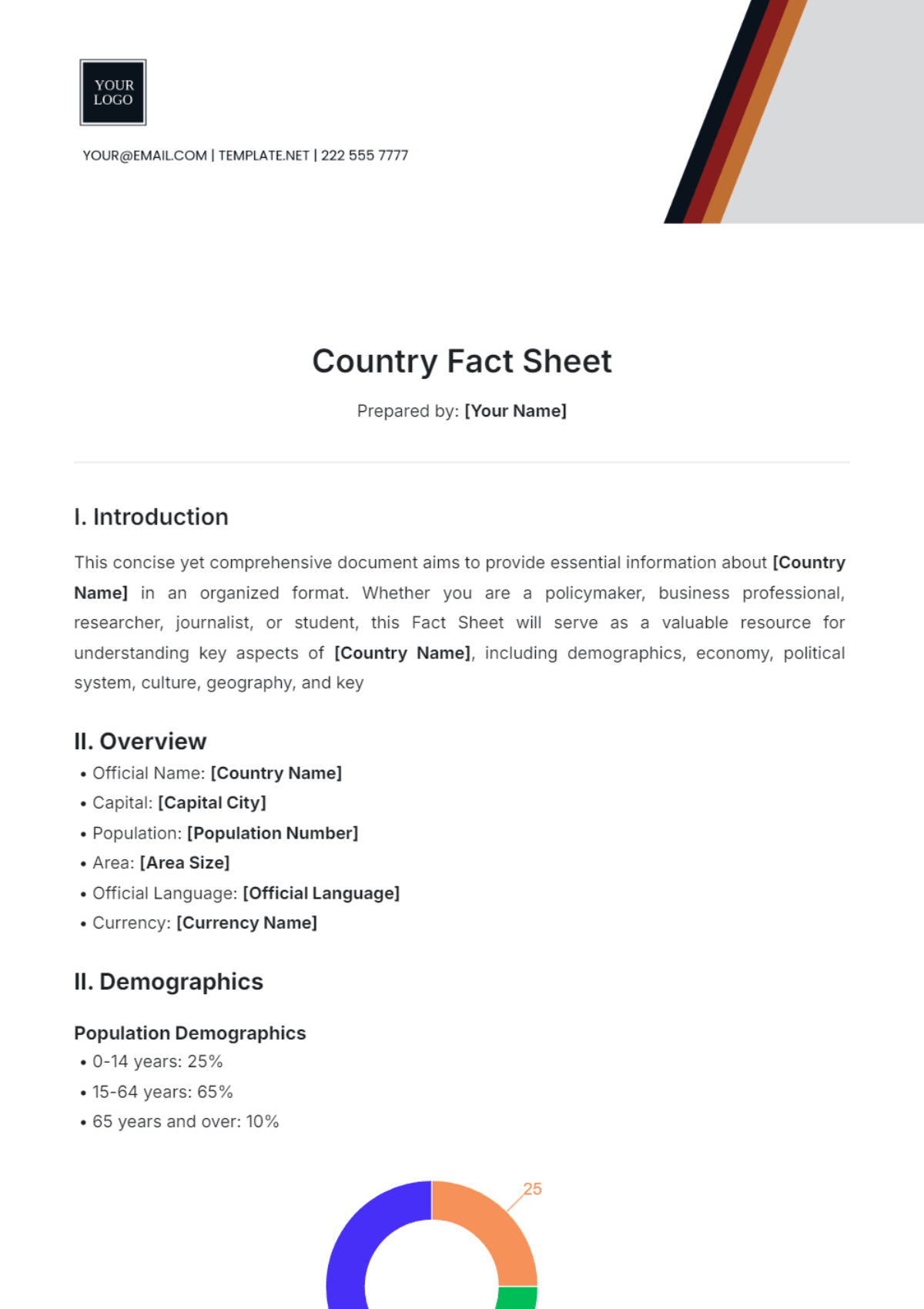 Country Fact Sheet Template - Edit Online & Download