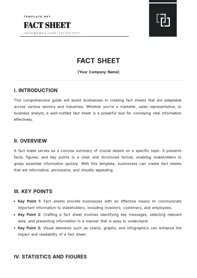 Free Fact Sheet Template to Edit Online