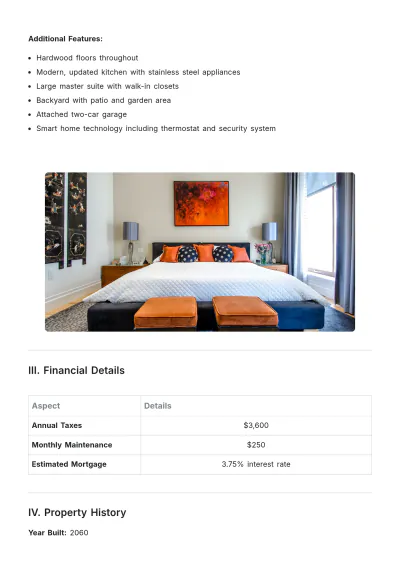 Free Property Fact Sheet Template to Edit Online