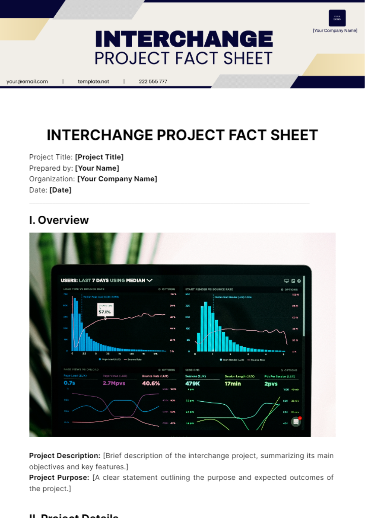 Interchange Project Fact Sheet Template