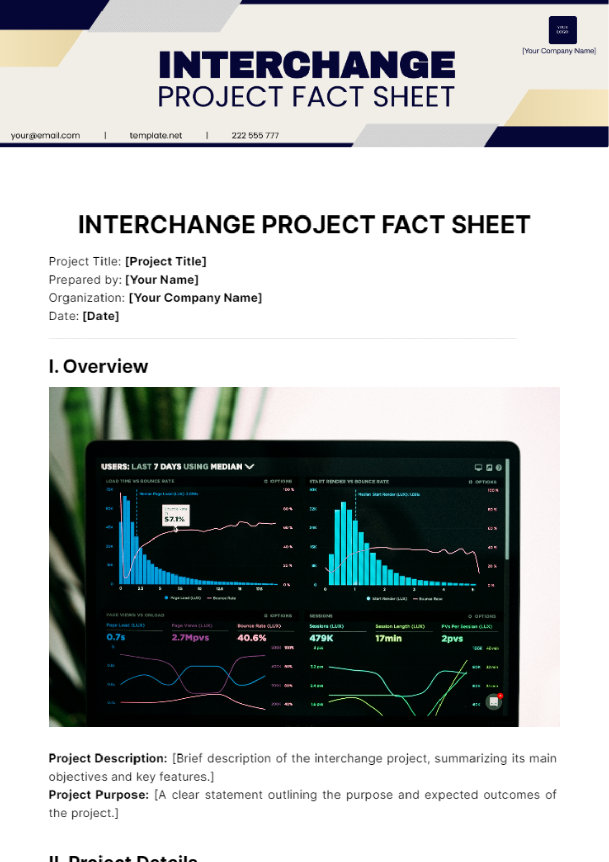 Interchange Project Fact Sheet Template - Edit Online & Download