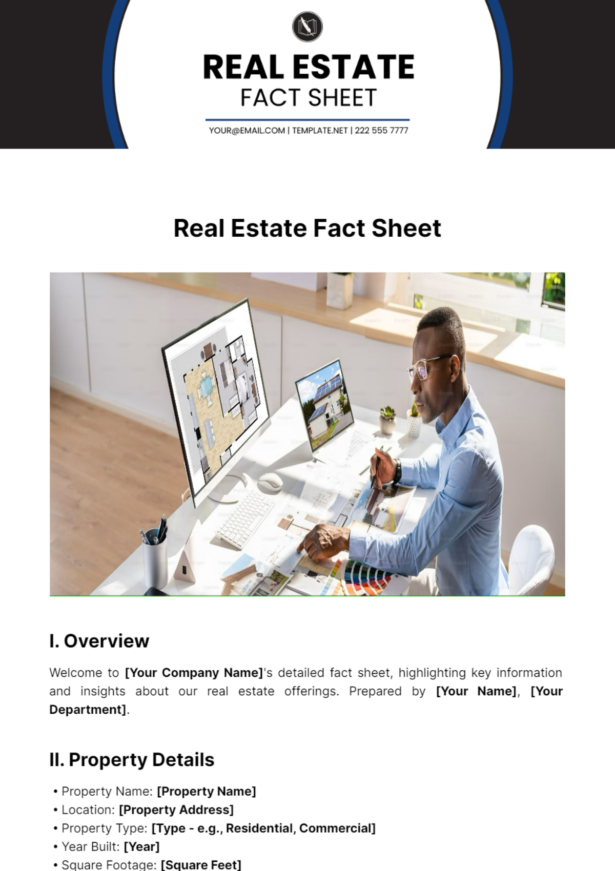 Real Estate Fact Sheet Template