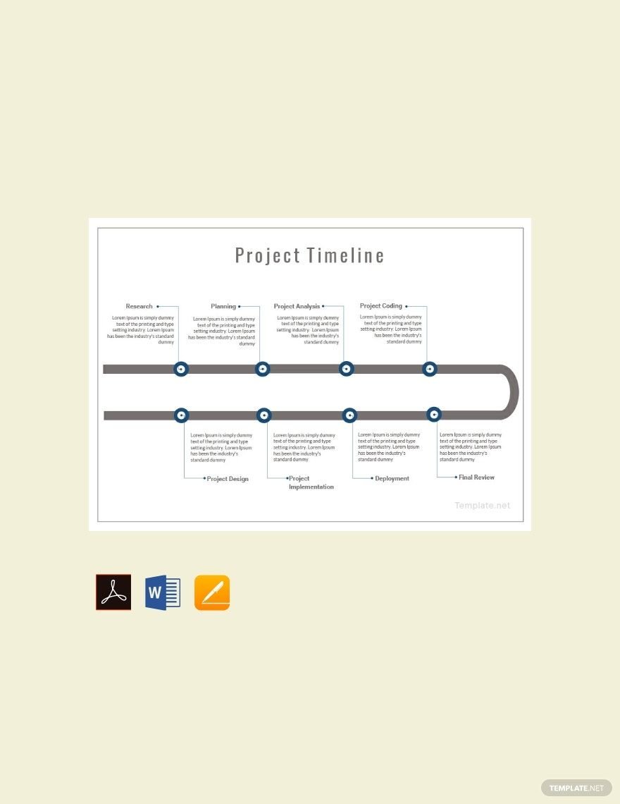 Project Timeline Template in Word, Google Docs, PDF, Apple Pages