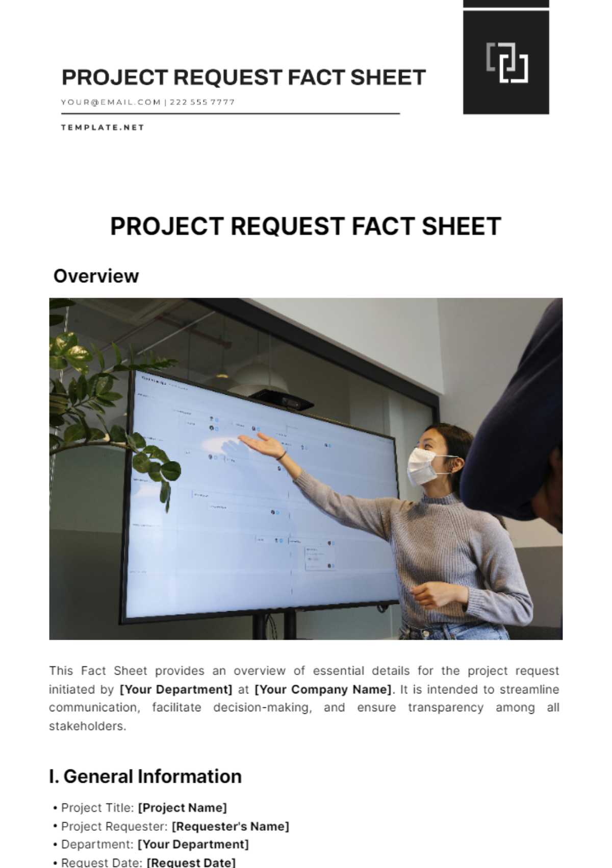 Free Project Request Fact Sheet Template