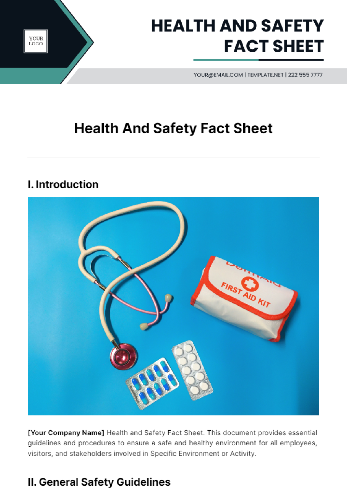 Health And Safety Fact Sheet Template