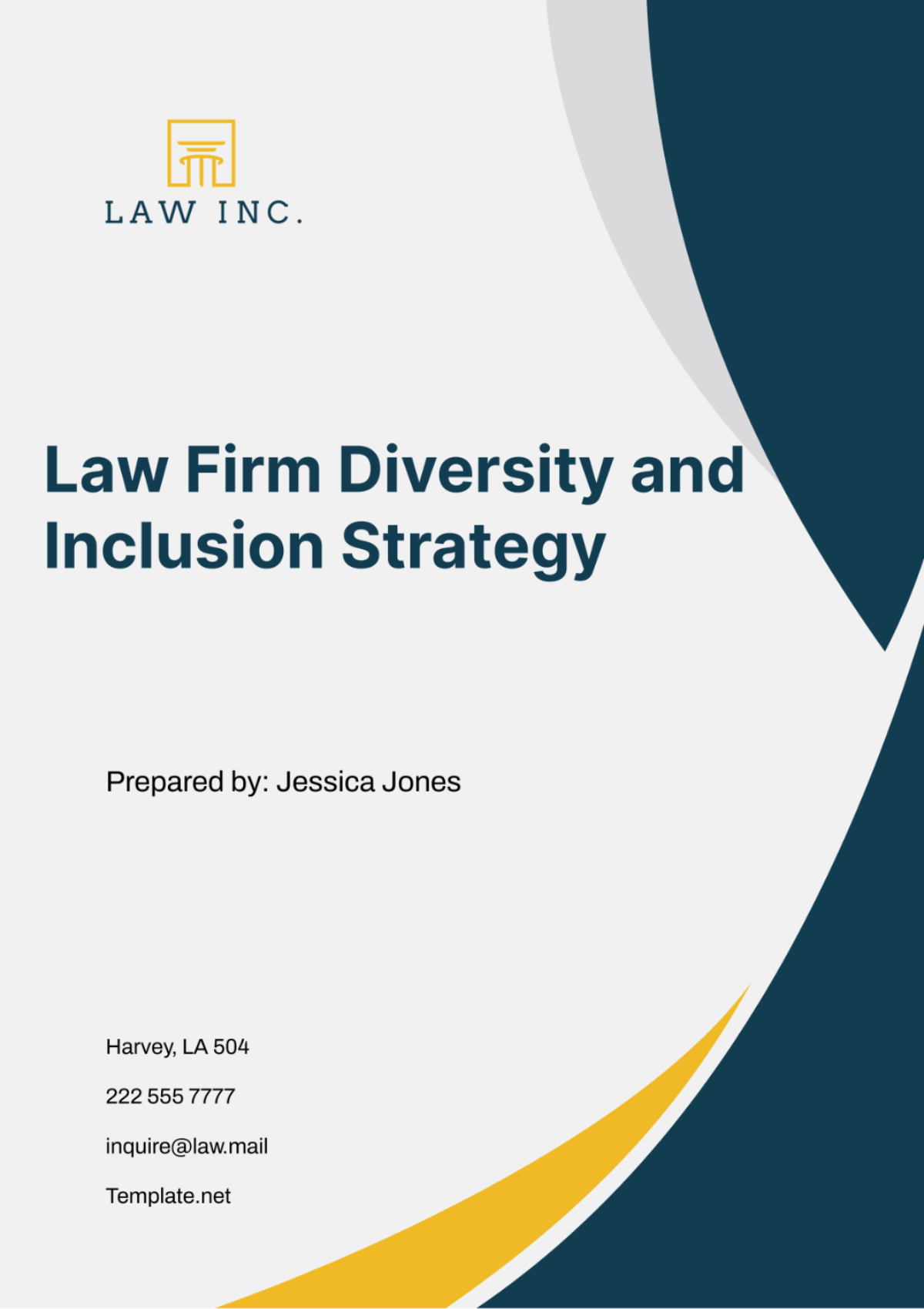 Law Firm Diversity and Inclusion Strategy Template - Edit Online & Download