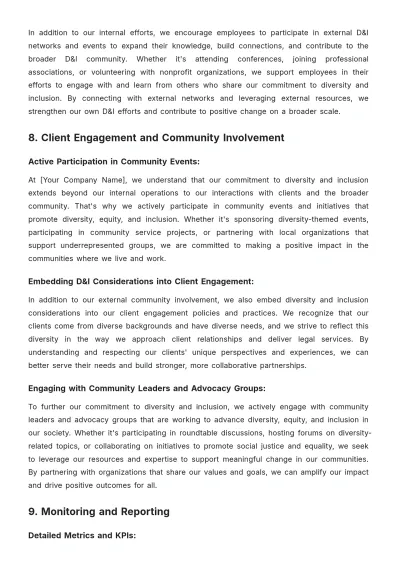 Free Law Firm Diversity and Inclusion Strategy Template to Edit Online
