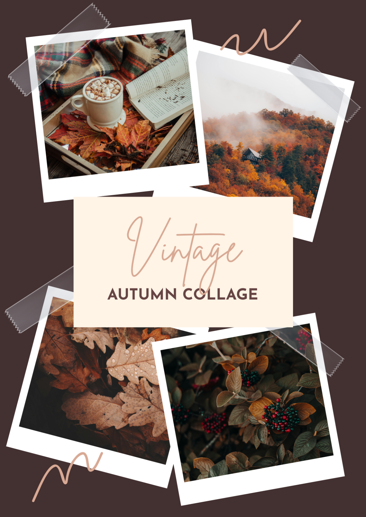 Vintage Autumn Photo Collage