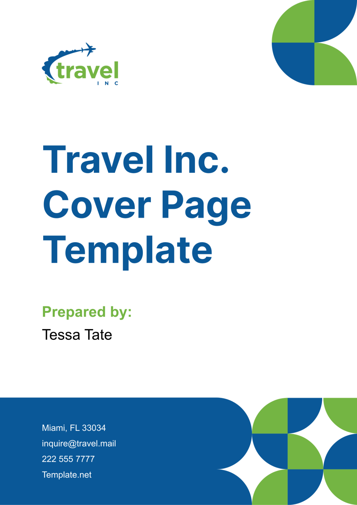 Travel Agency Cover Page