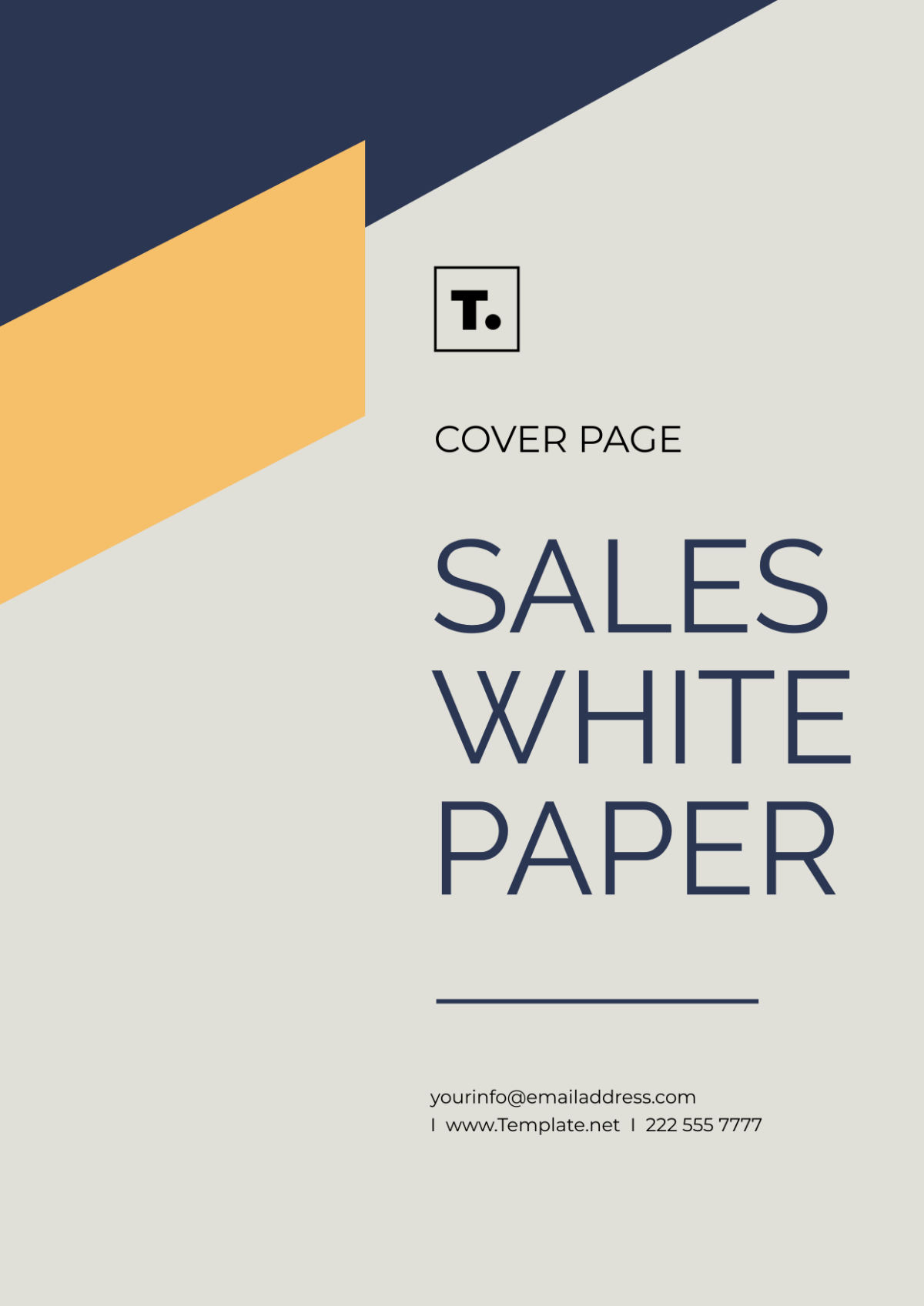 Sales White Paper Cover Page