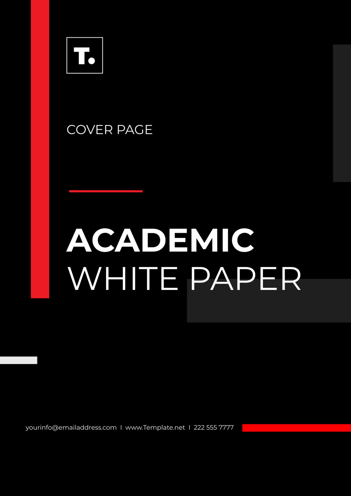 Academic White Paper Cover Page