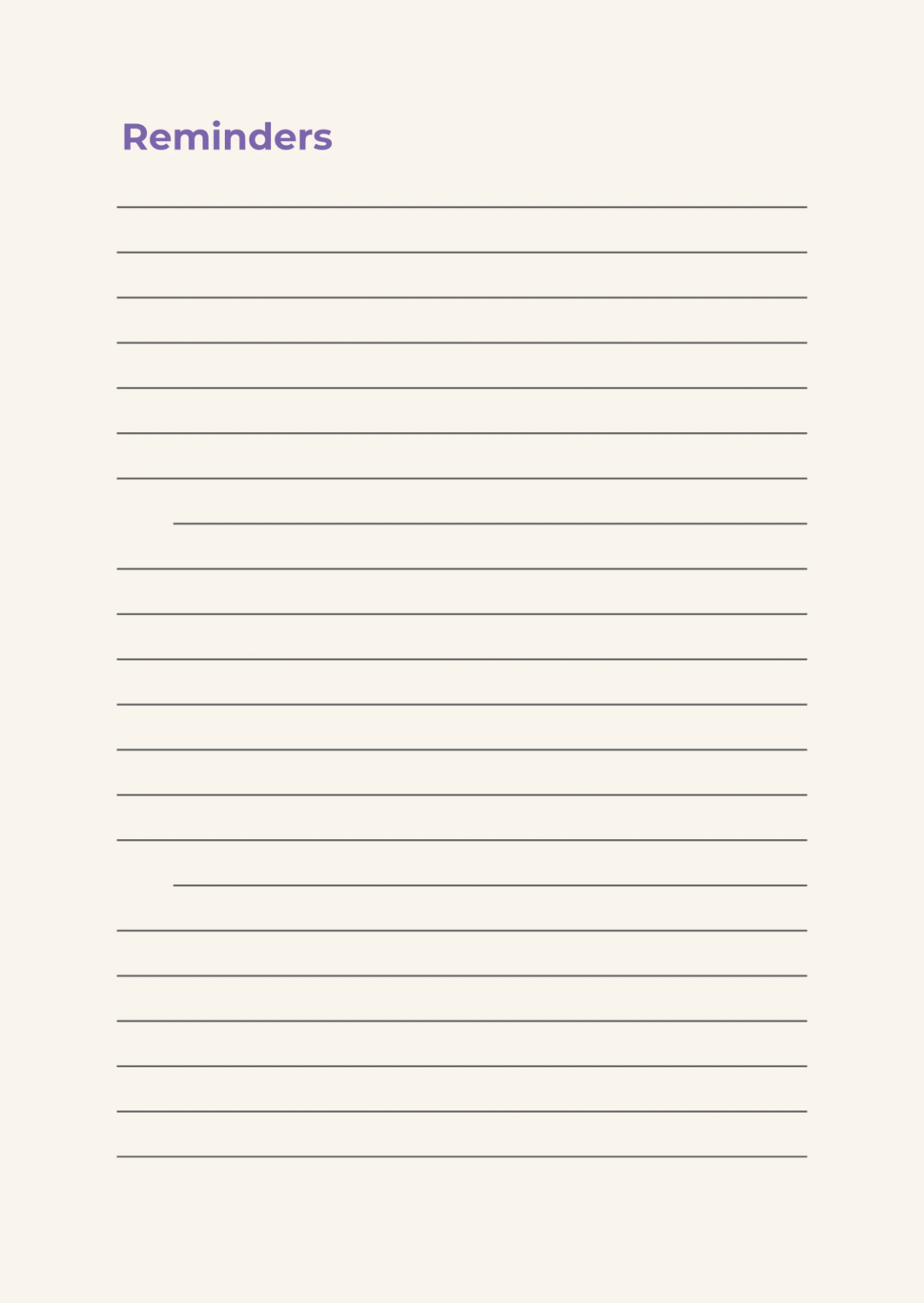 Free Lined Notebook Journals Template to Edit Online