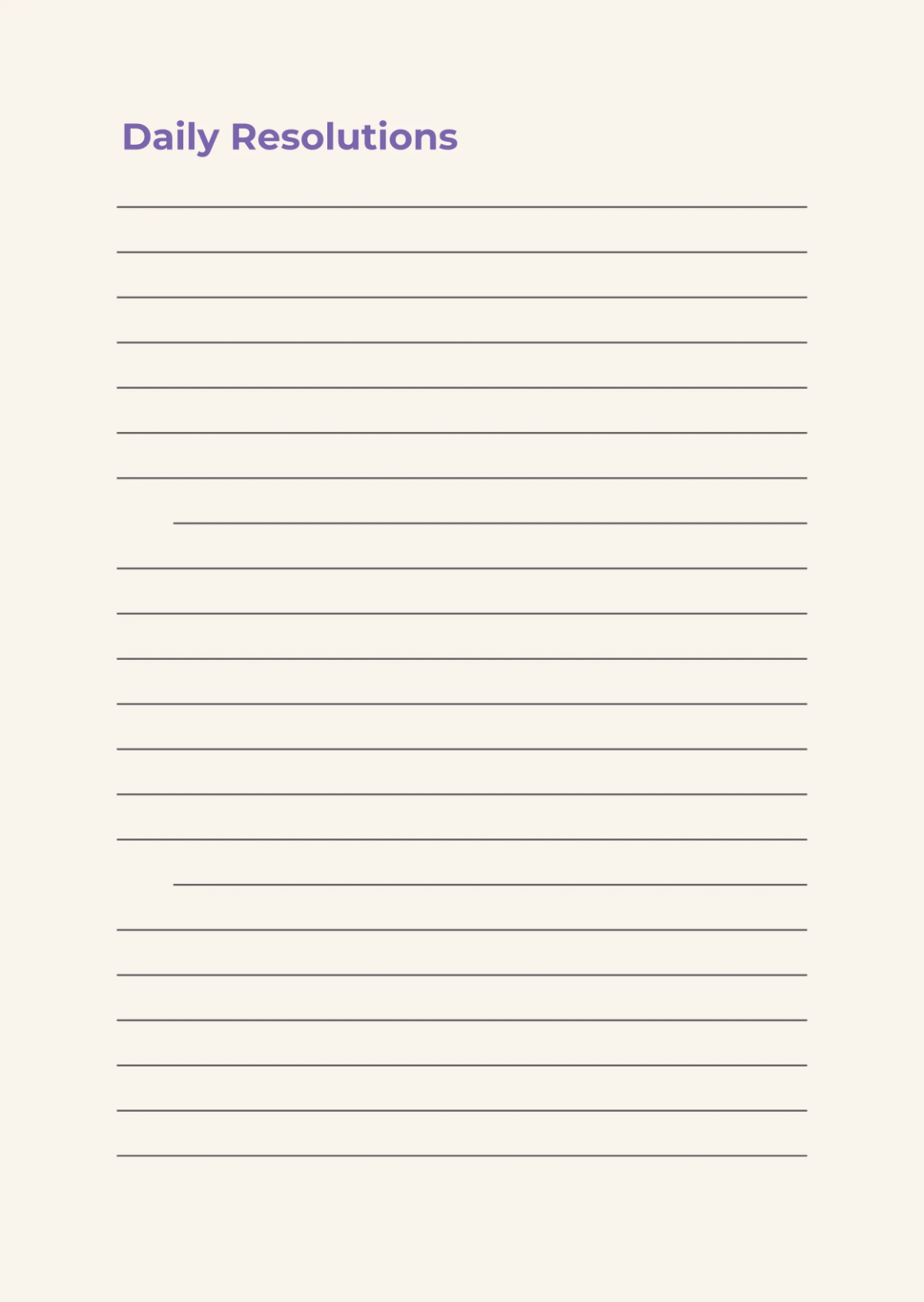 Free Lined Notebook Journals Template to Edit Online