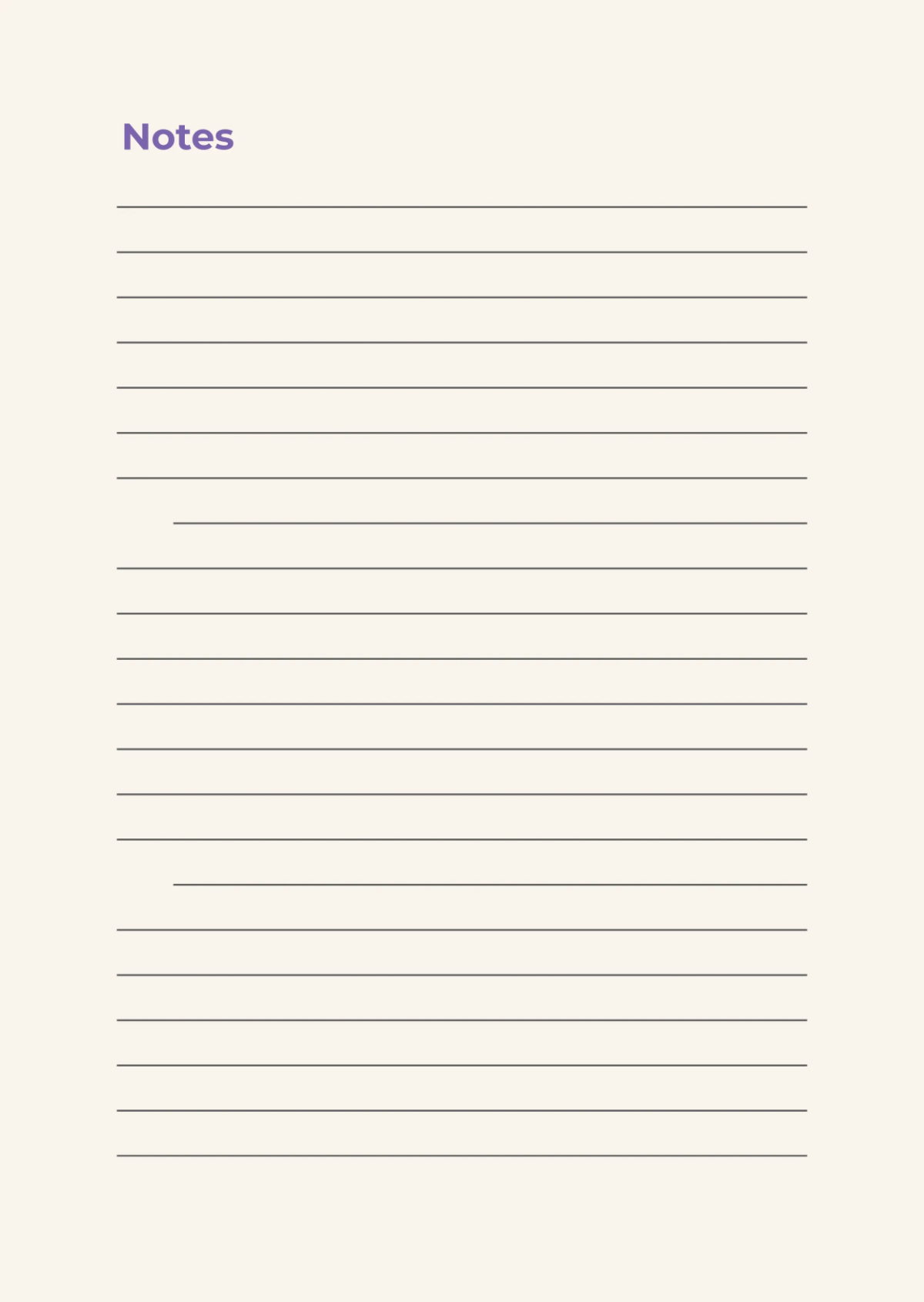 Free Lined Notebook Journals Template to Edit Online