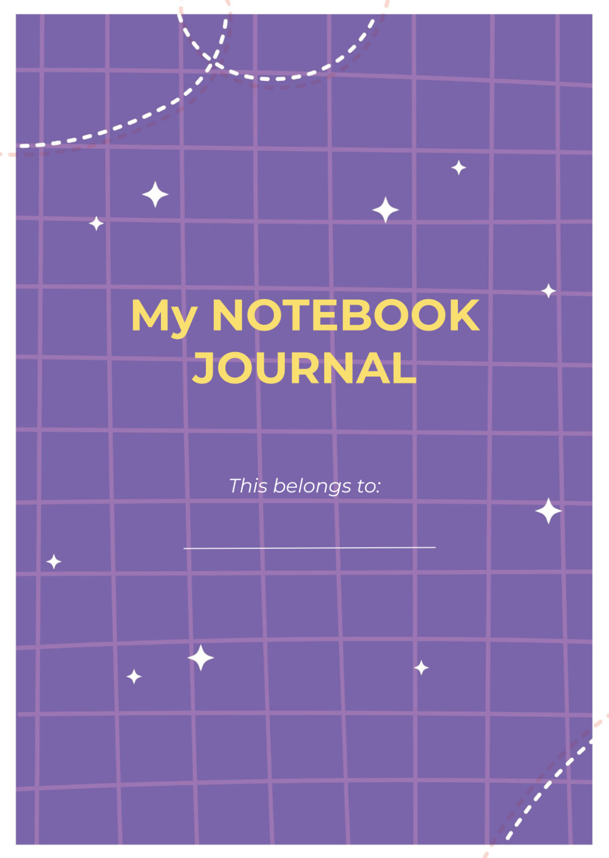 Free Lined Notebook Journals Template