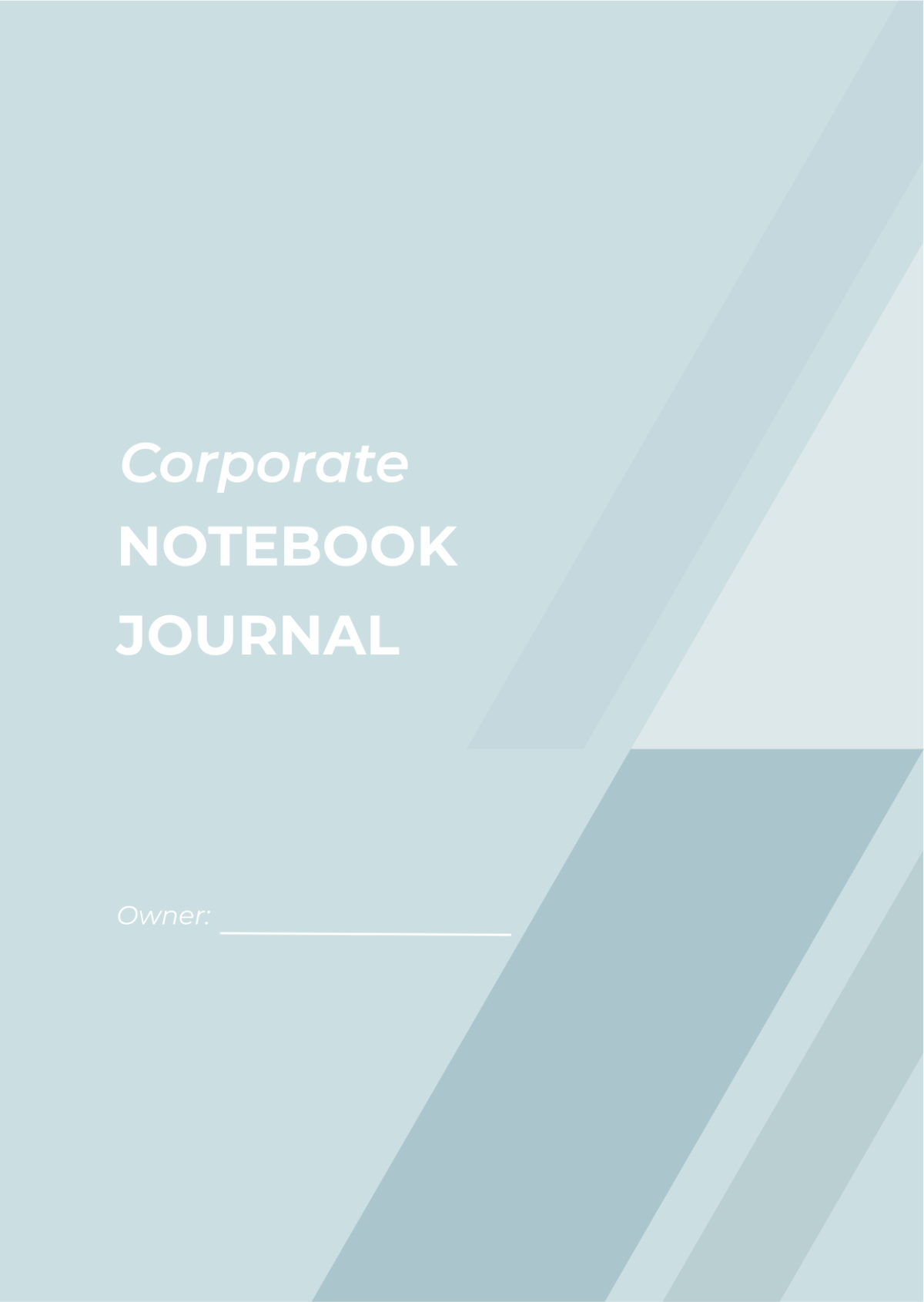 Free Corporate Notebook Journals Template