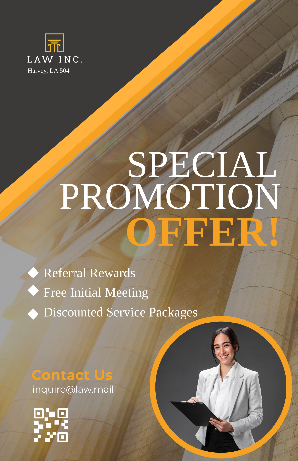 Law Firm Promotion Poster Template