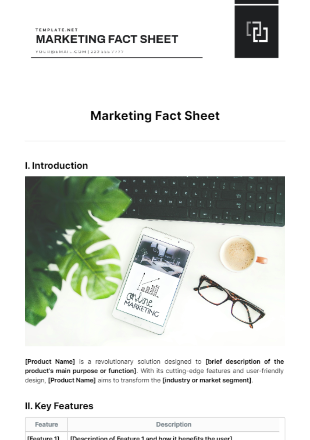 Free Marketing Fact Sheet Template