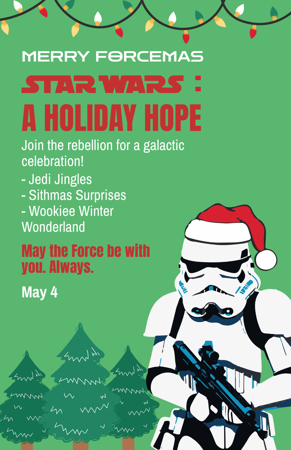Star Wars Christmas Poster Template
