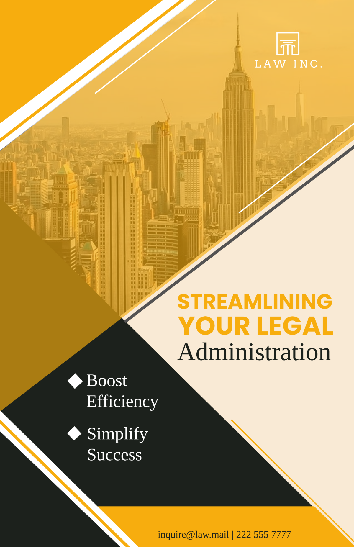 Law Firm Administration Poster Template